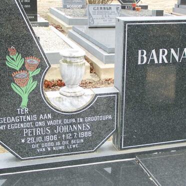 BARNARD Petrus Johannes 1906-1986