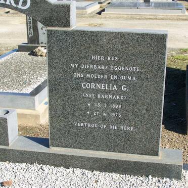 BARNARD Cornelia G. 1899-1975