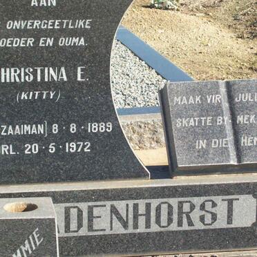 BADENHORST Christina E. nee ZAAIMAN 1889-1972