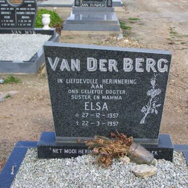 BERG Elsa, van der 1957-1997