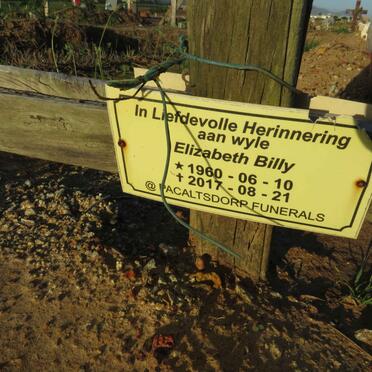 BILLY Elizabeth 1960-2017