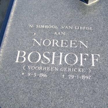BOSHOFF Noreen nee GERICKE 1916-1977