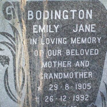 BODINGTON Emily Jane 1905-1992