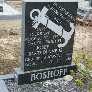 BOSHOFF Josef Bartholomeus 1959-1986