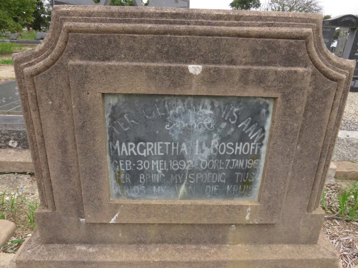 BOSHOFF Margrietha I. 1892-196?