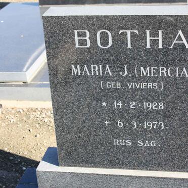 BOTHA Maria J. nee VIVIERS 1928-1973