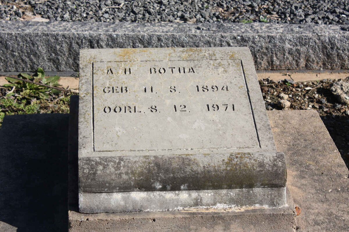 BOTHA A.H. 1894-1971