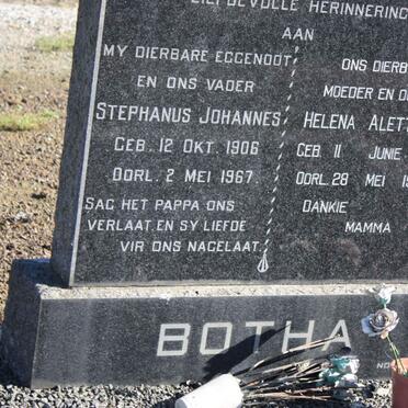 BOTHA Stephanus Johannes 1906-1967 &amp; Helena Aletta 1910-1983