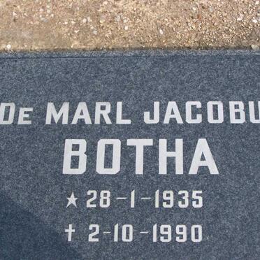 BOTHA De Marl Jacobus 1935-1990