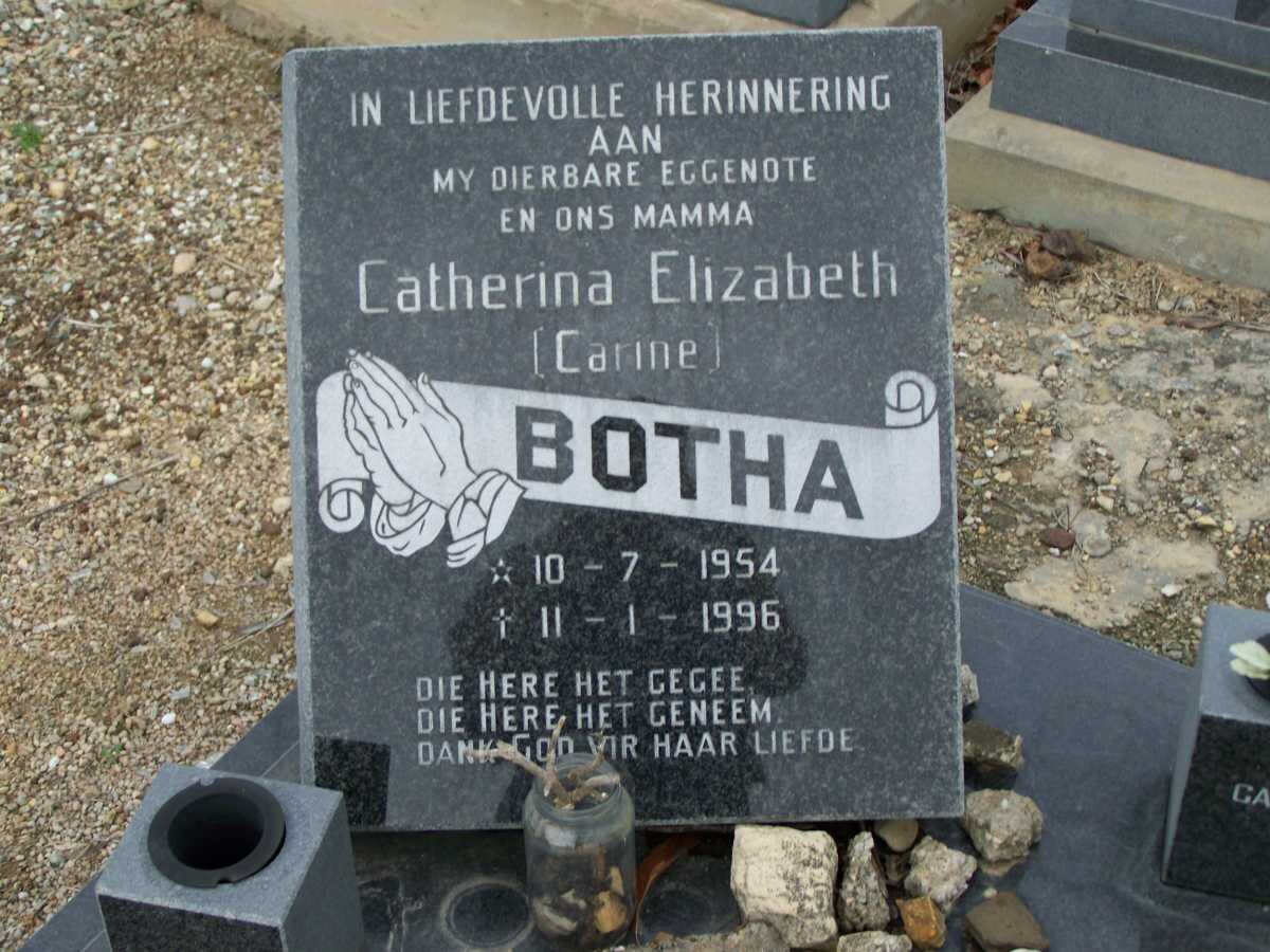 BOTHA Catherina Elizabeth 1954-1996