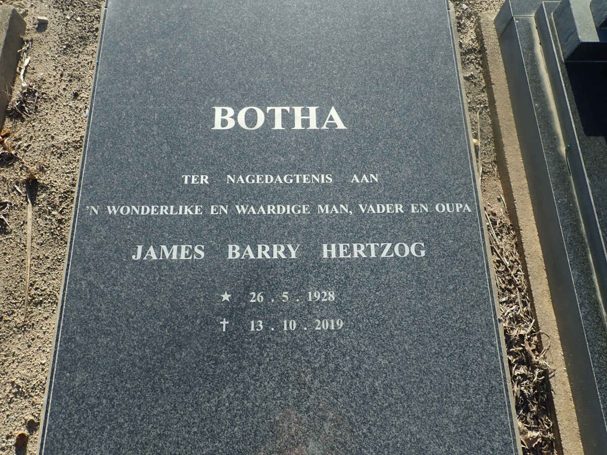 BOTHA James Barry Hertzog 1928-2019