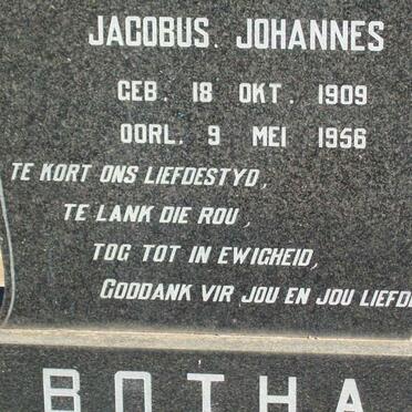 BOTHA Jacobus Johannes 1909-1956
