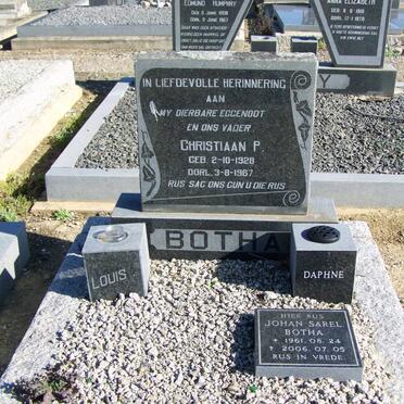 BOTHA Christiaan P. 1928-1967 :: BOTHA Johan Sarel 1961-2006 :: BOTHA Isabella Emmerentia Cornelia 1934-2011