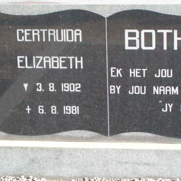 BOTHA Gertruida Elizabeth 1902-1981
