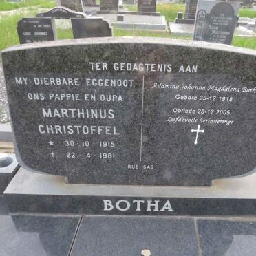 BOTHA Marthinus Christoffel 1915-1981