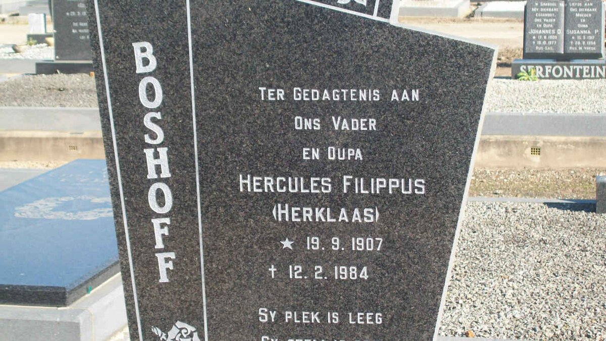 BOSHOFF Hercules Filippus 1907-1984