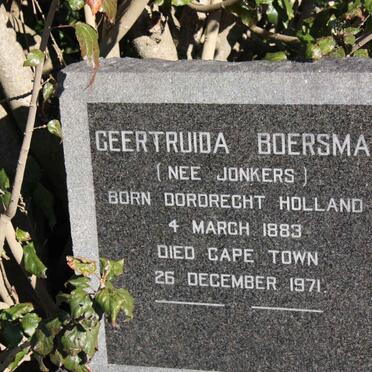 BOERSMA Geertruida nee JONKERS 1883-1971