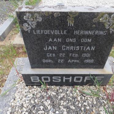 BOSHOFF Jan Christian 1901-1968