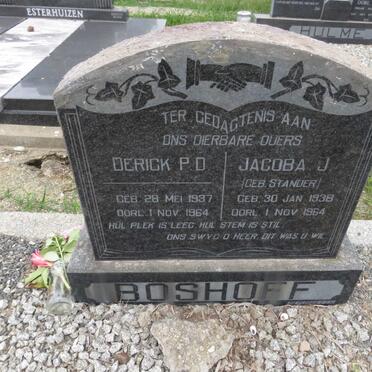 BOSHOFF Derick P.D. 1937-1964 &amp; Jacoba J. STANDER 1938-1964