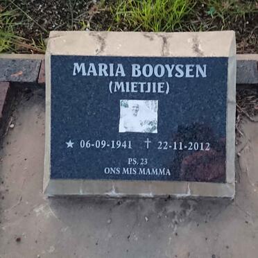 BOOYSEN Maria 1941-2012