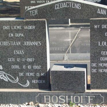 BOSHOFF Christiaan Johannes Esias 1907-1982 &amp; Louisa Helen 1910-1981
