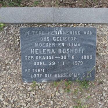 BOSHOFF Helena nee KRAUSE 1889-1979