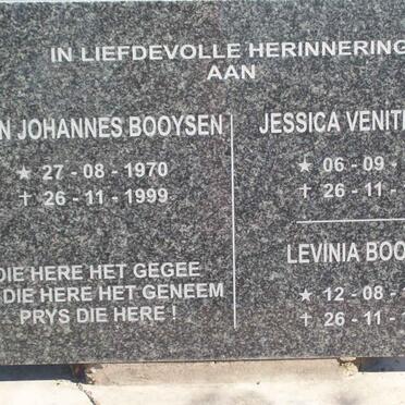 BOOYSEN John Johannes 1970-1999 :: DRAAI Jessica Venita 1995-1999 :: BOOYSEN Levinia 1998-1999