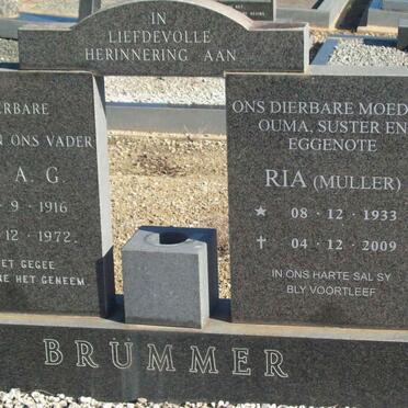BRUMMER Dirk A.G. 1916-1972 :: BRUMMER Ria nee MULLER 1933-2009