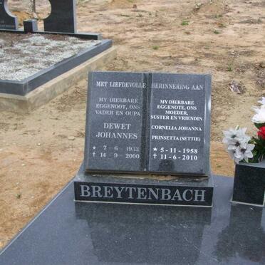 BREYTENBACH Dewet Johannes 1933-2000 &amp; Cornelia Johanna Prinsetta 1958-2010