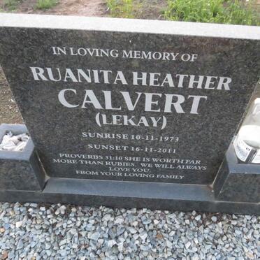 CALVERT Ruanita Heather nee LEKAY 1973-2011
