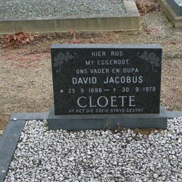 CLOETE David Jacobus 1898-1979