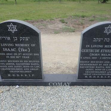 COMAY Isaac -2001 & Gertrude Ethel MELMED 1919-2013