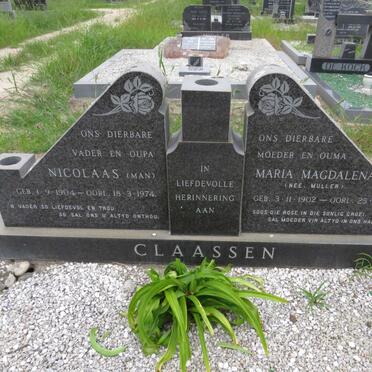 CLAASSEN Nicolaas 1904-1974 &amp; Maria Magdalena MULLER 1902-1973