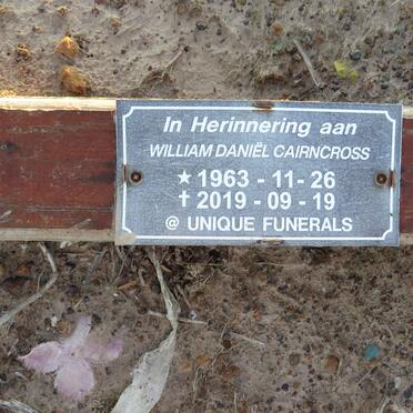 CAIRNCROSS William Daniel 1963-2019