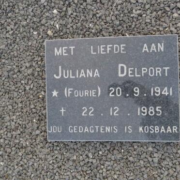 DELPORT Juliana nee FOURIE 1941-1985