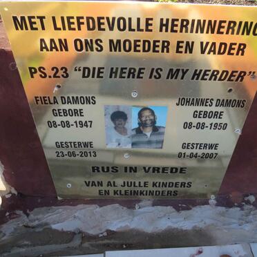 DAMONS Johannes 1950-2007 & Fiela 1947-2013_1