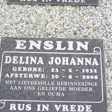 ENSLIN  Delina Johanna 1932-2008