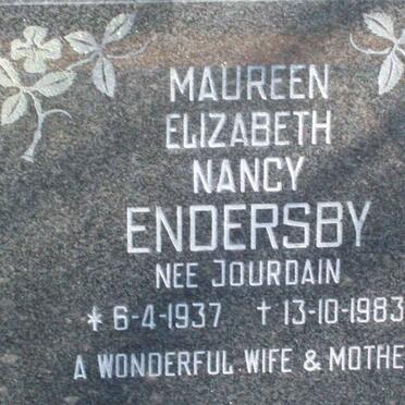 ENDERSBY Maureen Elizabeth Nancy nee JOURDAIN 1937-1983