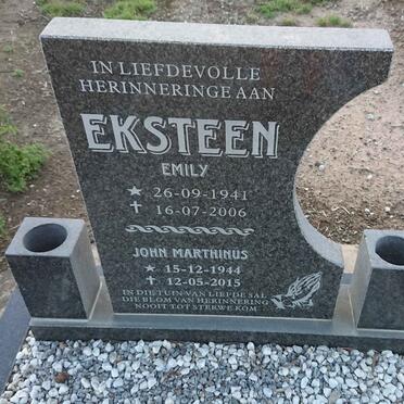 EKSTEEN John Marthinus 1944-2015 & Emily 1941-2006