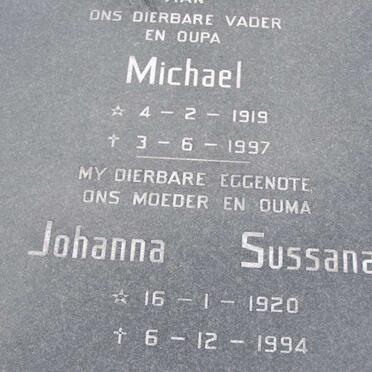 EKSTEEN Michael 1919-1997 &amp; Johanna Sussana 1920-1994