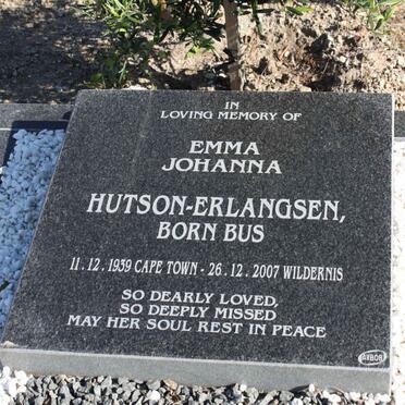 ERLANGSEN Emma Johanna, HUTSON nee BUS 1939-2007