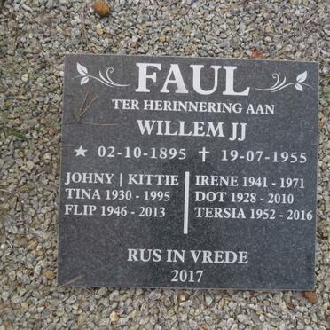 FAUL Willem J.J. 1895-1955 & familie