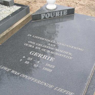 FOURIE Gerrie 1923-1999