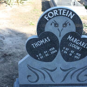 FORTEIN Thomas 1928-2004 &amp; Margaret LOUW 1932-1997