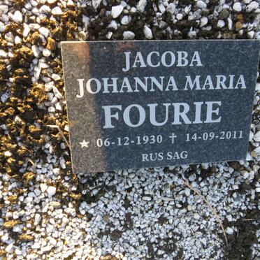 FOURIE Jacoba Johanna Maria 1930-2011
