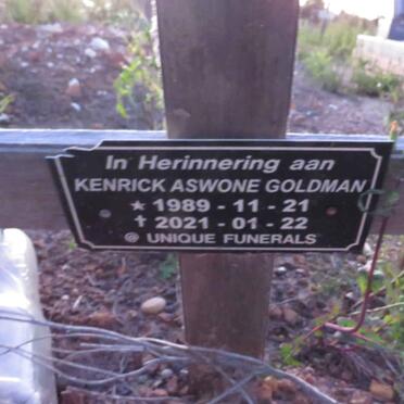 GOLDMAN Kenrick Aswone 1989-2021