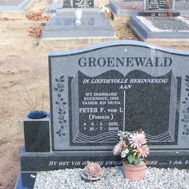 GROENEWALD Peter F. von L. 1935-2000