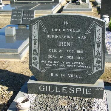 GILLESPIE  Irene 1918-1972
