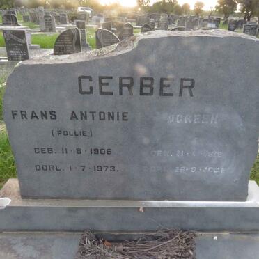 GERBER Frans Antonie 1906-1973 &amp; Doreen 1919-2006