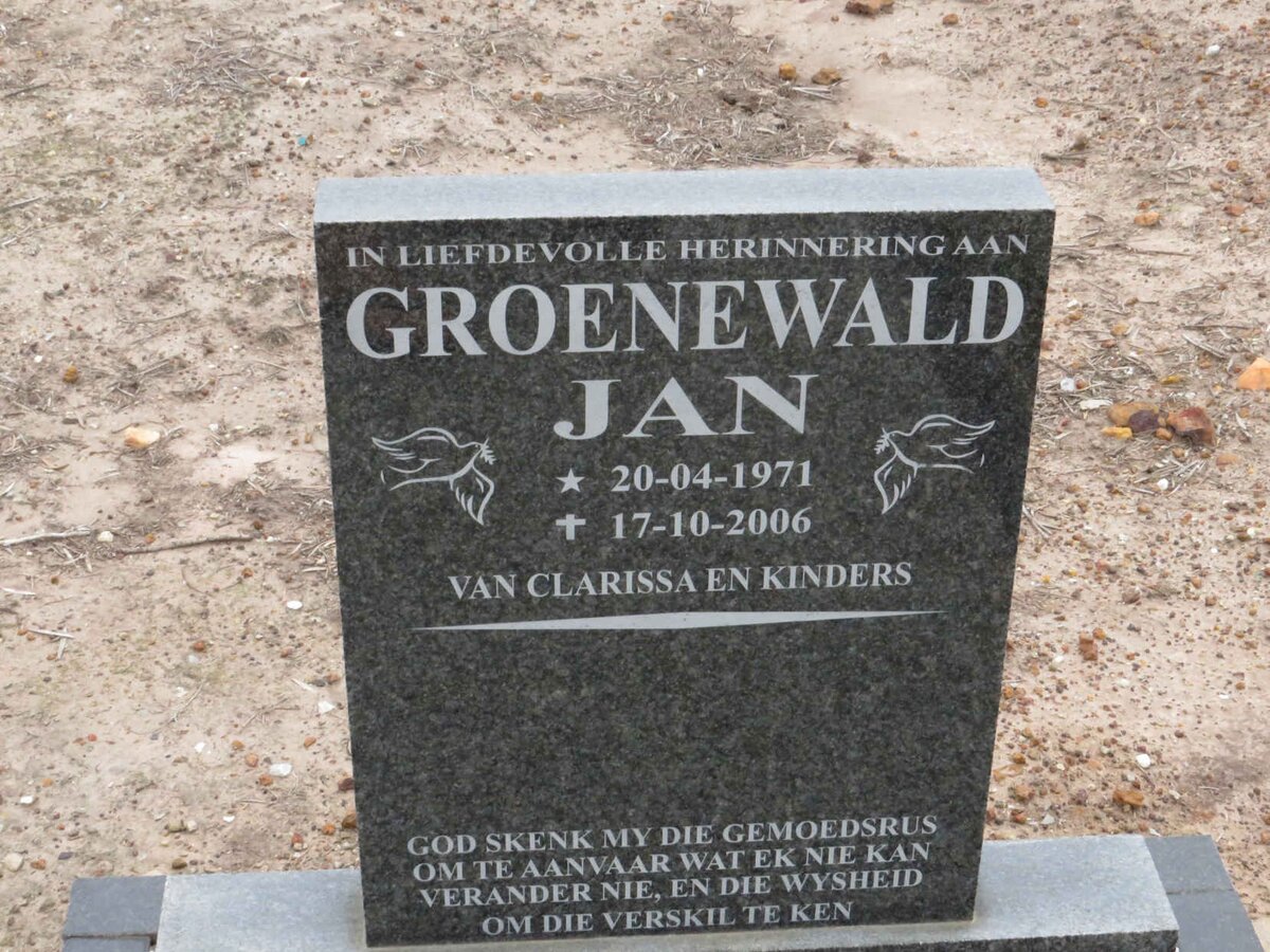 GROENEWALD Jan 1971-2006